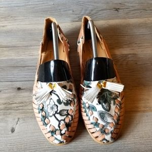 Indios Impulcalza Leather Woven Huaraches NWOT